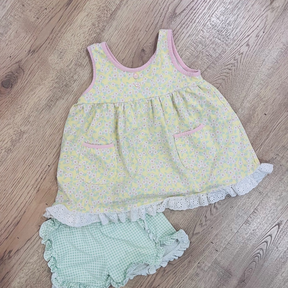 Yellow and Pink Matching Set with Diaper Covers